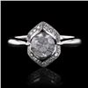 1.09 ctw CENTER Diamond 18K White Gold Ring (1.23 ctw Diamonds)