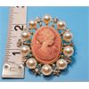 Image 1 : VINT. STYLED OVAL CAMEO W/ INLAYS AND SETTINGS