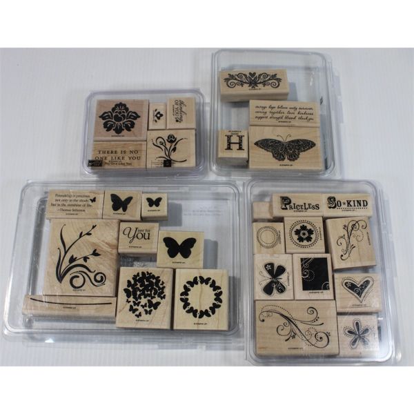 4 STAMPIN' UP STAMP SETS IN ORIGINAL CASES