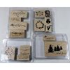 Image 1 : 4 STAMPIN' UP STAMP SETS IN ORIGINAL CASES - CHRISTMAS THEMED