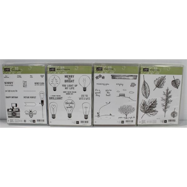4 STAMPIN' UP STAMP SETS IN ORIGINAL CASES 
