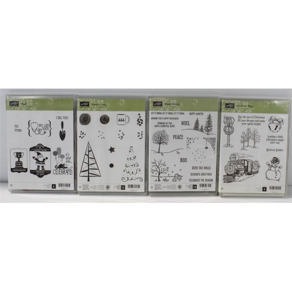 4 STAMPIN' UP STAMP SETS IN ORIGINAL CASES 