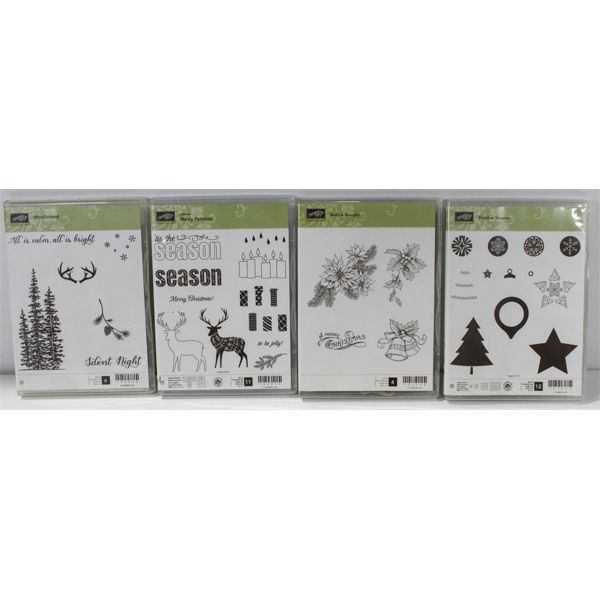 4 STAMPIN' UP STAMP SETS IN ORIGINAL CASES 