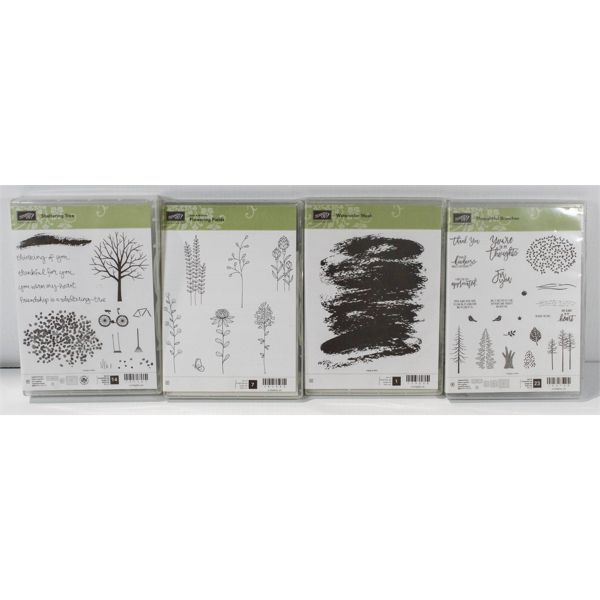 4 STAMPIN' UP STAMP SETS IN ORIGINAL CASES 