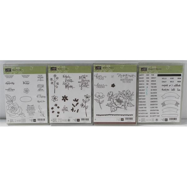 4 STAMPIN' UP STAMP SETS IN ORIGINAL CASES 