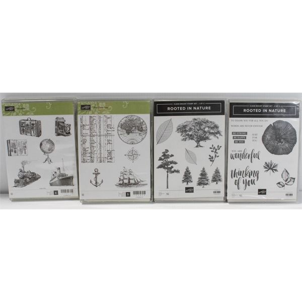 4 STAMPIN' UP STAMP SETS IN ORIGINAL CASES 