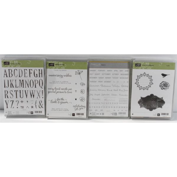 4 STAMPIN' UP STAMP SETS IN ORIGINAL CASES 