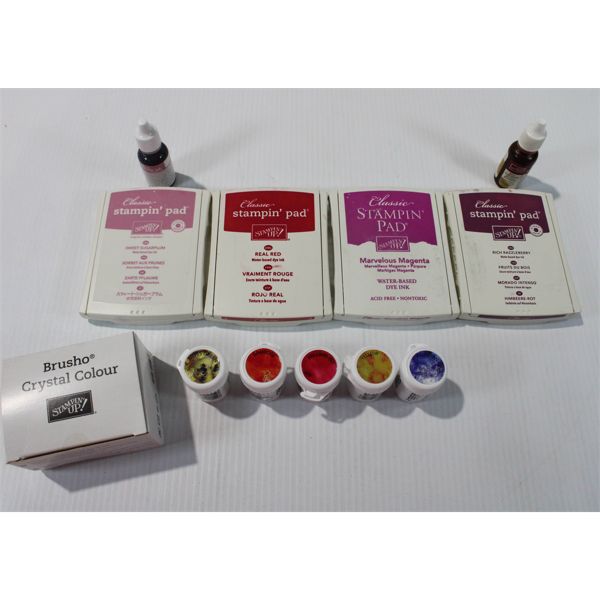 4 STAMPIN' UP! INK PADS W/2 REFILLS