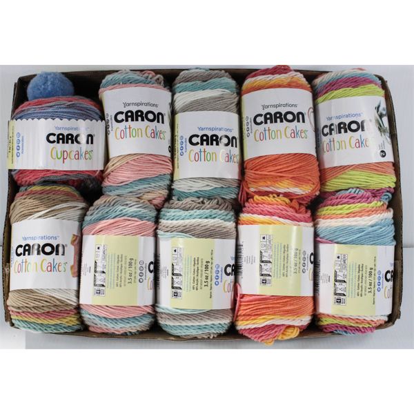 10 SKEINS YARNSPIRATIONS CARON COTTON/CUPCAKES YARN