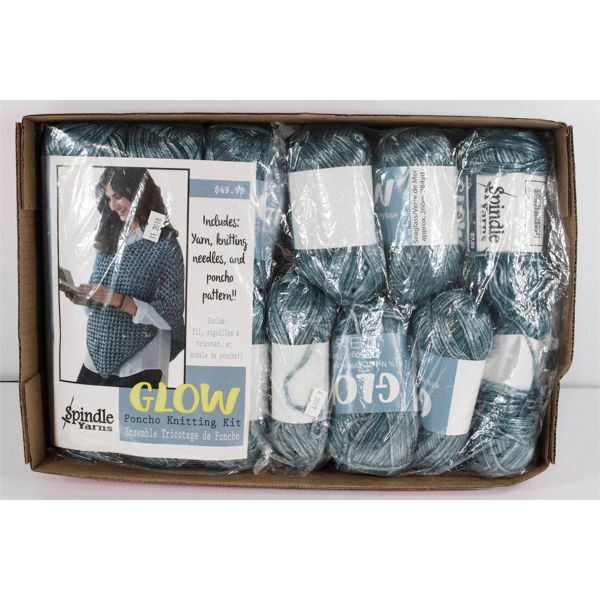 2 SPINDLE YARNS GLOW PONCHO KNITTING KITS
