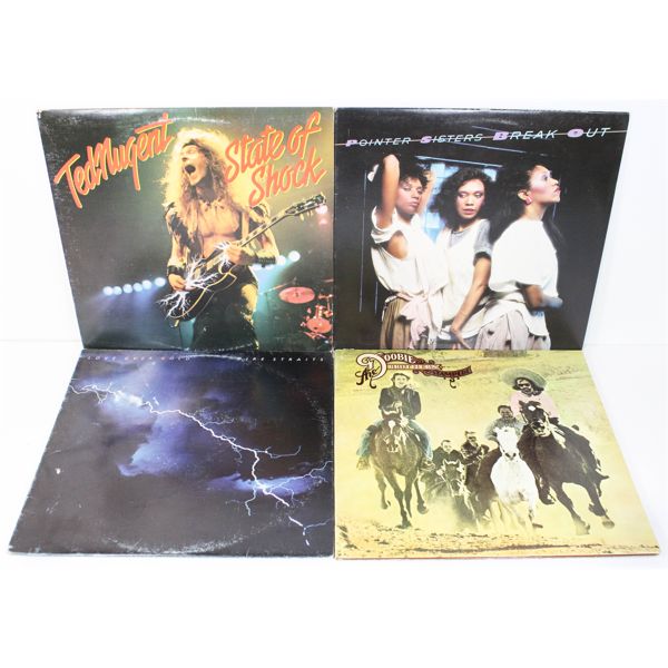 LOT OF 4 ASSORT. ROCK & MORE 1970-80'S RECORDS