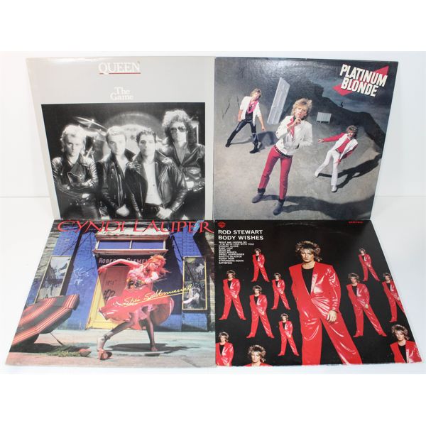 LOT OF 4 ASSORT. ROCK & MORE 1970-80'S RECORDS