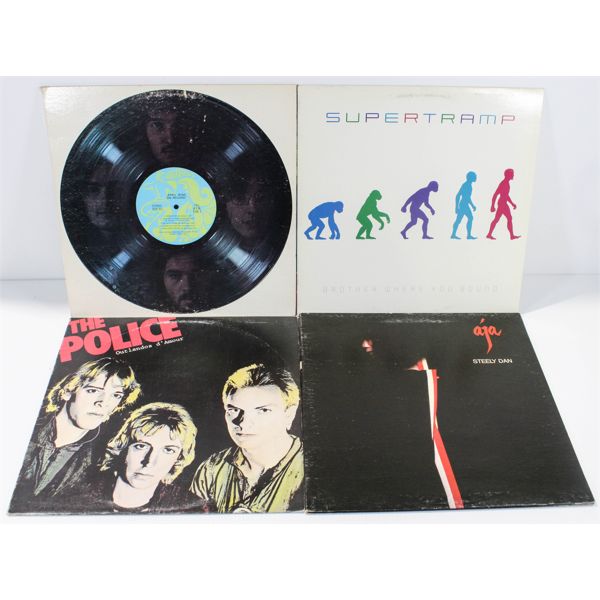 LOT OF 4 ASSORT. ROCK & MORE 1970-80'S RECORDS