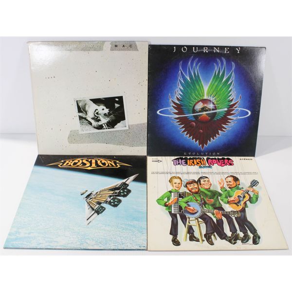 LOT OF 4 ASSORT. ROCK & MORE 1970-80'S RECORDS