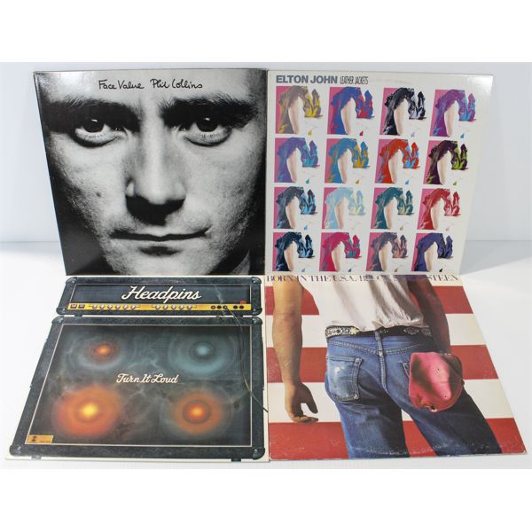 LOT OF 4 ASSORT. ROCK & MORE 1970-80'S RECORDS