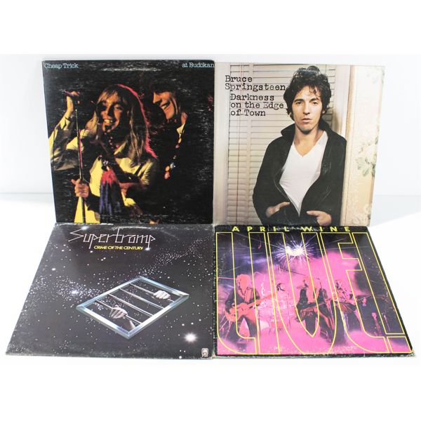 LOT OF 4 ASSORT. ROCK & MORE 1970-80'S RECORDS