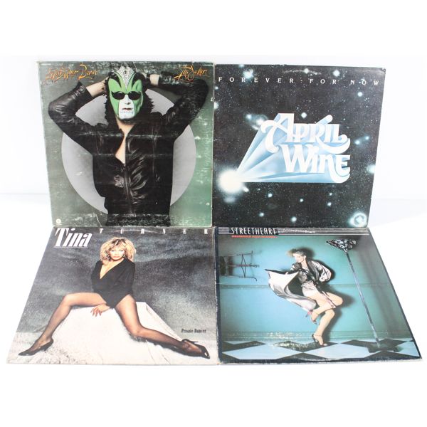 LOT OF 4 ASSORT. ROCK & MORE 1970-80'S RECORDS