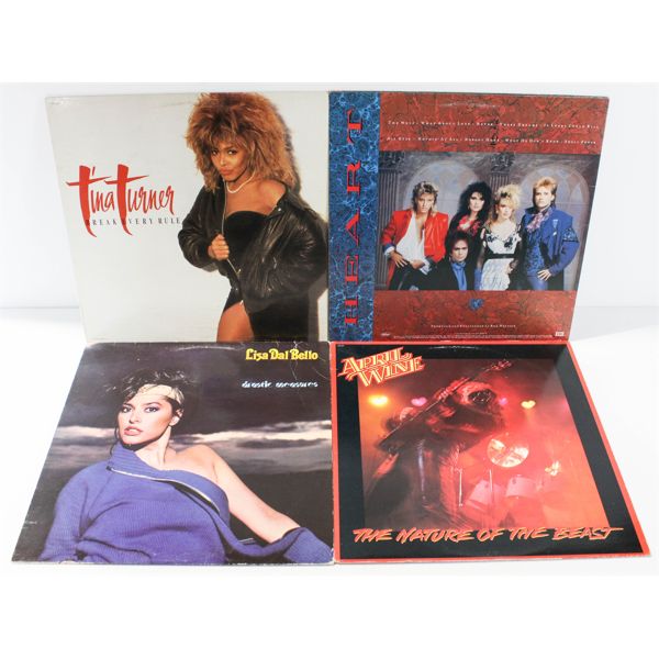 LOT OF 4 ASSORT. ROCK & MORE 1970-80'S RECORDS