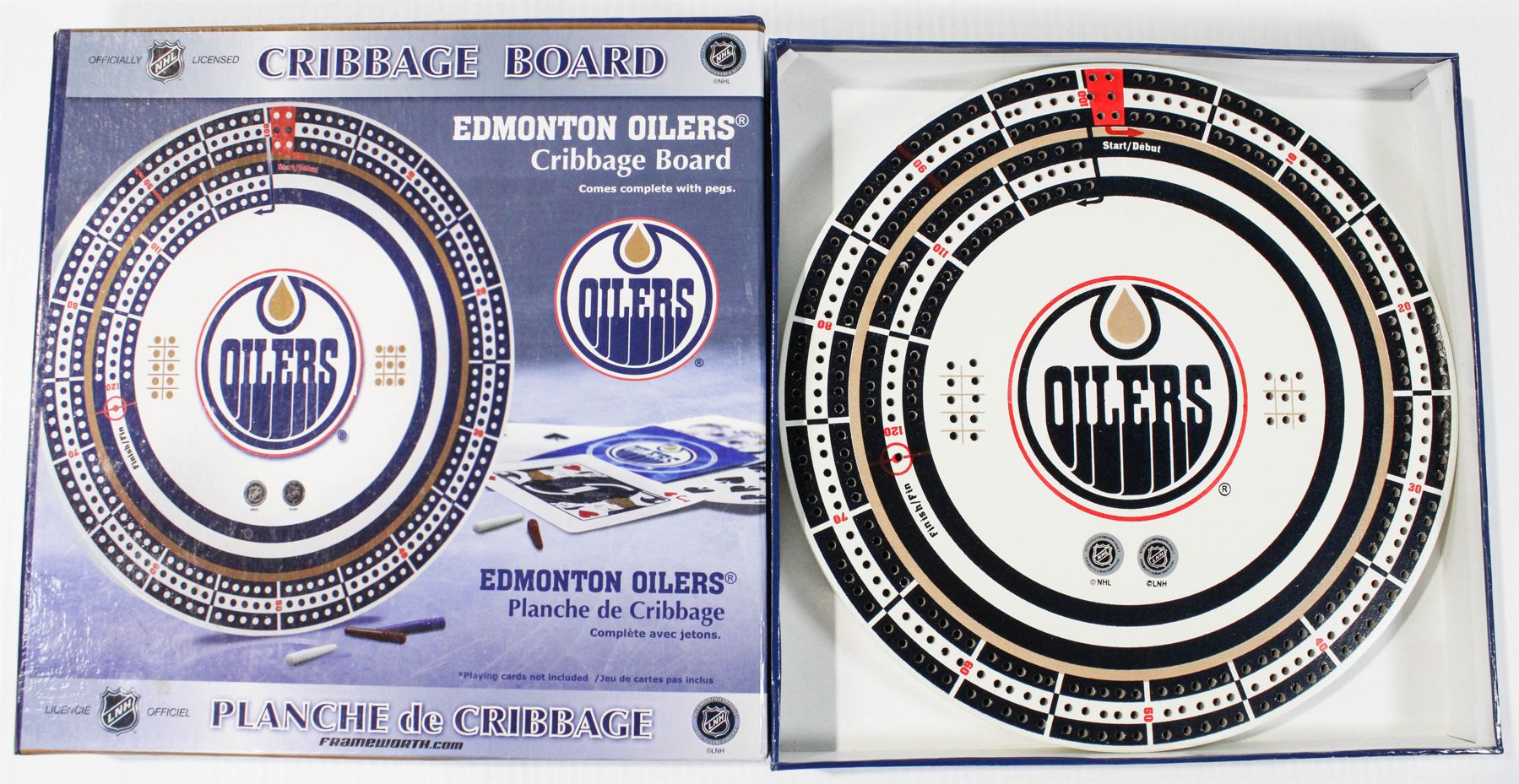 OFFICAL EDMONTON OILERS CRIBBAGE BOARD