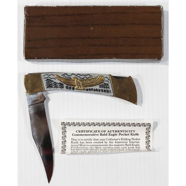 BALD EAGLE COMM. POCKET KNIFE W/ COA