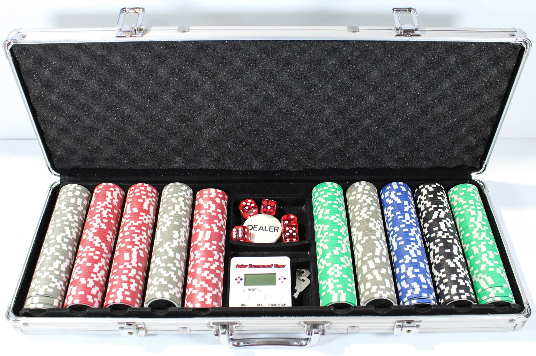 LARGE POKER SET WITH LOCKING CASE