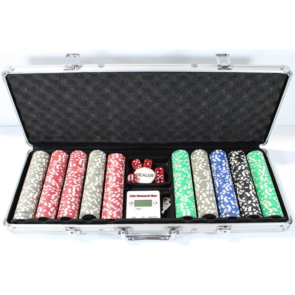 LARGE POKER SET WITH LOCKING CASE