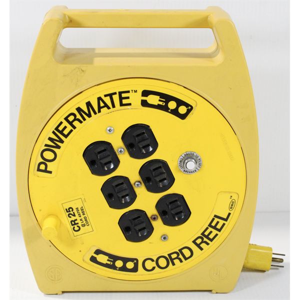 POWERMATE CORD REEL W/ 6 OUTLETS