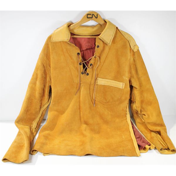 HANDMADE LEATHER COAT SIZE LARGE ?