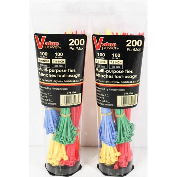 2 VALUE POWER 200 PCE MULTI – PURPOSE TIES