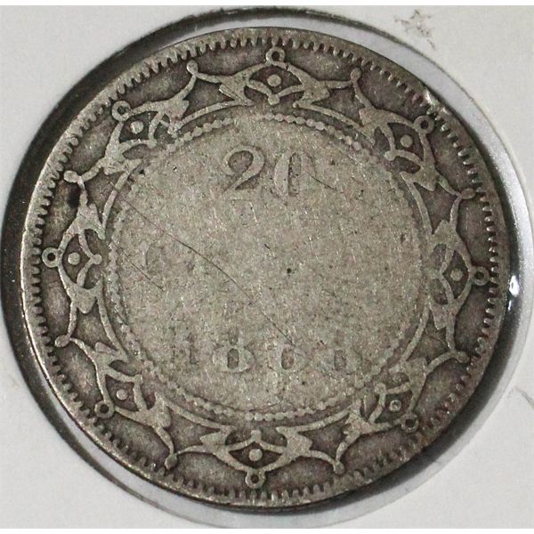 1888 NEWFOUNDLAND SILVER 20 CENT COIN
