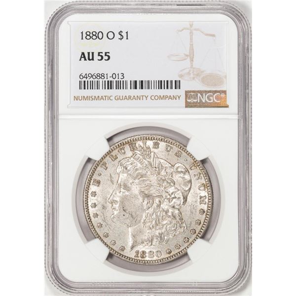 1880-O $1 Morgan Silver Dollar Coin NGC AU55