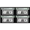 Image 1 : (4) Consecutive 1957 $1 Silver Certificate Star Notes Fr.1619* PMG Superb Gem Unc. 68EPQ