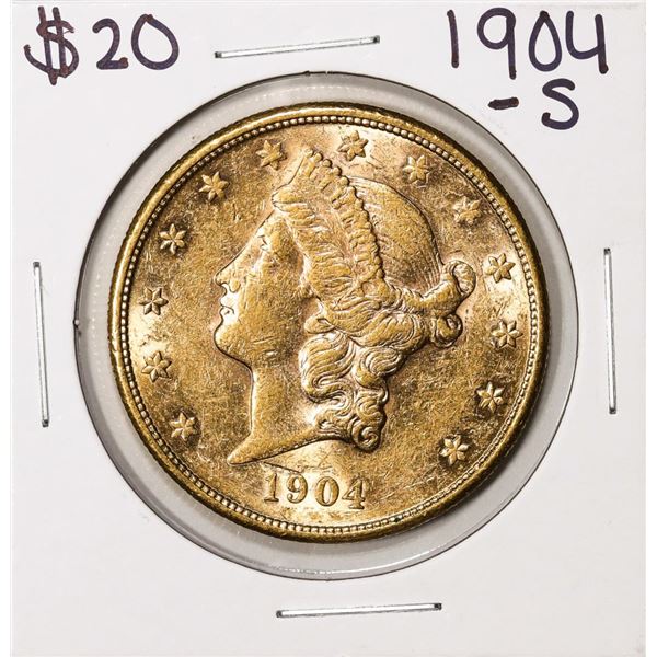 1904-S $20 Liberty Head Double Eagle Gold Coin