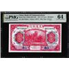 Image 1 : 1914 China Bank of Communications 10 Yuan Note Pick# 118q PMG Choice Uncirculated 64