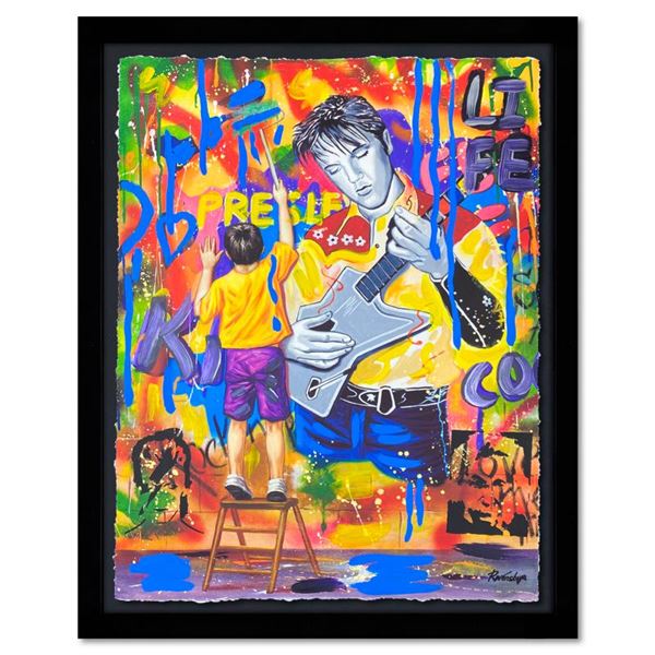 Nastya Rovenskaya "Elvis Presley" Original Mixed Media on Paper