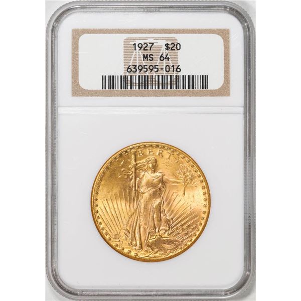 1927 $20 St. Gaudens Double Eagle Gold Coin NGC MS64