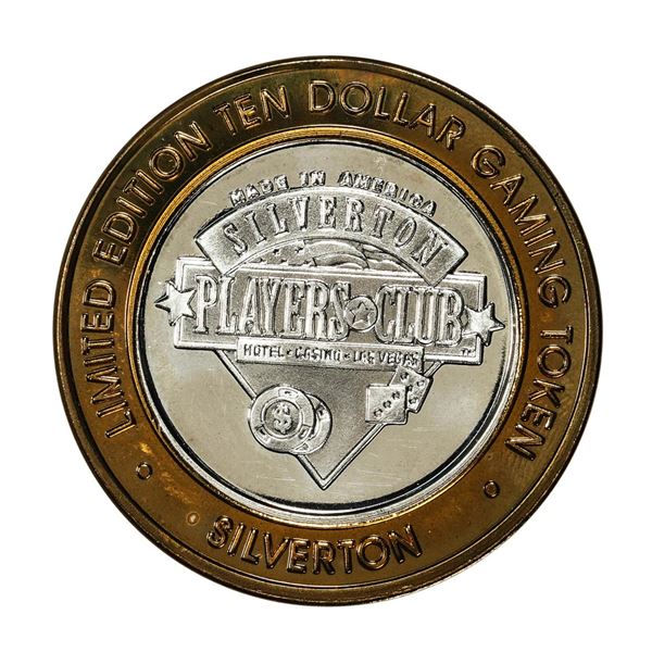 .999 Silver Silverton Casino Las Vegas, NV $10 Casino Limited Edition Gaming Token