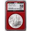 Image 1 : 2001 $1 American Silver Eagle Coin NGCX Mint State 10 VaultBox Series 2