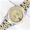 Image 2 : Rolex Ladies Two Tone Factory Champagne Diamond Datejust Wristwatch