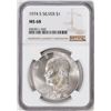 Image 1 : 1974-S $1 Eisenhower Silver Dollar Coin NGC MS68