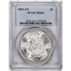 Image 1 : 1891-CC $1 Morgan Silver Dollar Coin PCGS MS64