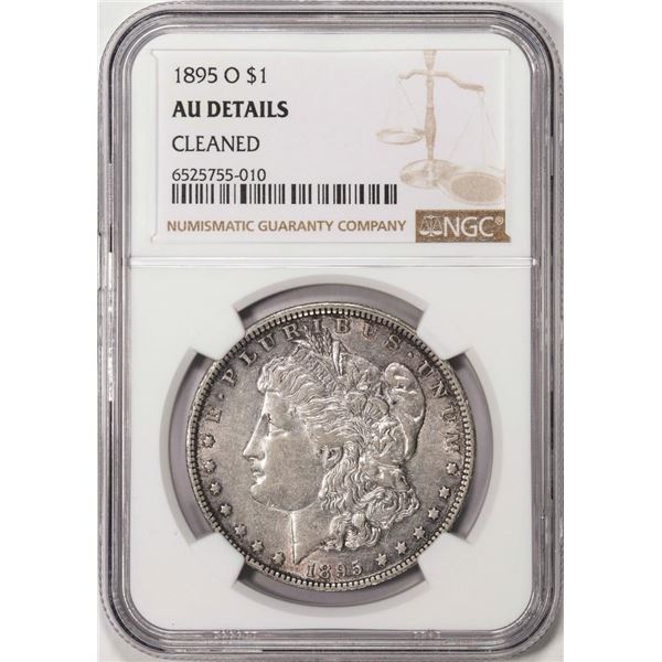 1895-O $1 Morgan Silver Dollar Coin NGC AU Details