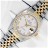 Image 2 : Rolex Mens Two Tone White Roman Diamond Datejust Wristwatch With Rolex Box