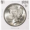 Image 1 : 1934-D $1 Peace Silver Dollar Coin