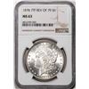 Image 1 : 1878 7TF Rev of 1879 $1 Morgan Silver Dollar Coin NGC MS63