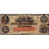 Image 1 : 1862 $50 State of Mississippi Jackson, MS Obsolete Bank Note