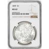 Image 1 : 1899 $1 Morgan Silver Dollar Coin NGC MS62