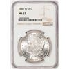 Image 1 : 1881-O $1 Morgan Silver Dollar Coin NGC MS63