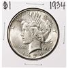 1934 $1 Peace Silver Dollar Coin