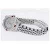 Image 8 : Rolex Ladies Stainless Steel Gray Roman Ruby and Diamond Datejust Wristwatch